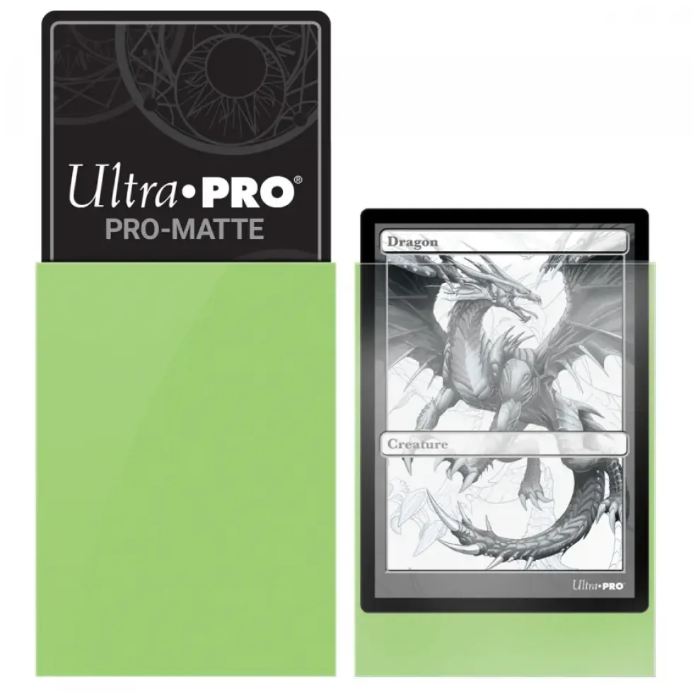 Ultra Pro: PRO-Matte 50ct Standard Deck Protector sleeves: Lime Green (66 x 91 mm)