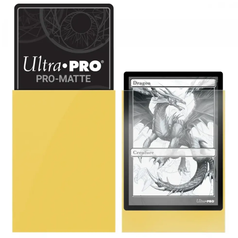 Ultra Pro: PRO-Matte 50ct Standard Deck Protector sleeves: Yellow (66 x 91 mm)