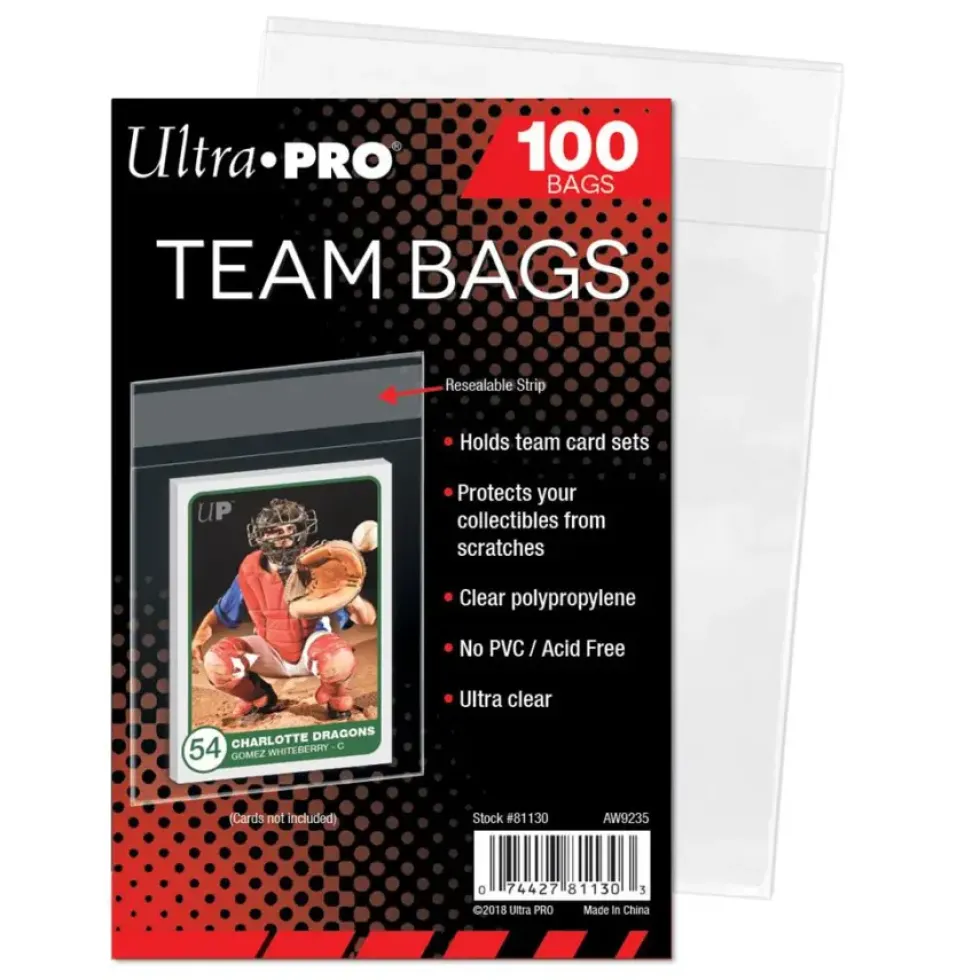 Ultra Pro: Team Bags - Resealable Sleeves (63 x 88 mm) - 100 st