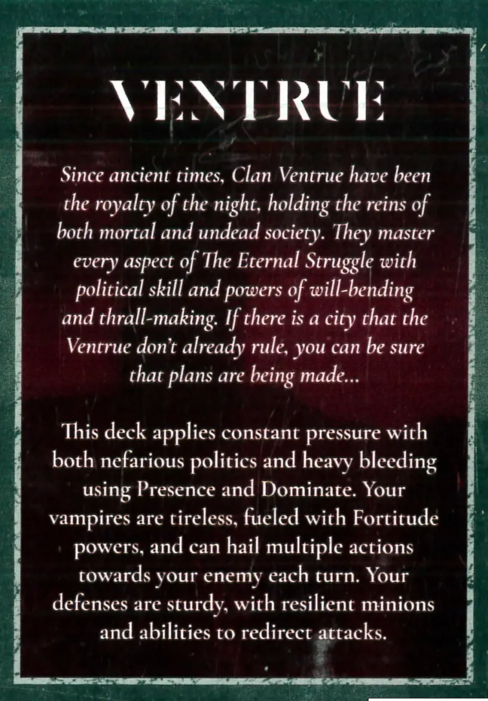 Vampire: The Eternal Struggle TCG (5th Edition) - Ventrue