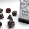 Velvet - Black/Red - Dice set