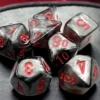 Velvet Mini-Polyhedral Black/Red 7-Die Set