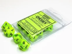 Vortex - Bright Green/Black - d10, 10 st