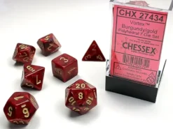 Vortex - Burgundy/Gold - Dice Set