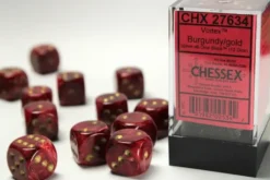 Vortex - Burgundy/Gold - d6, 12 st (16 mm, prickar)