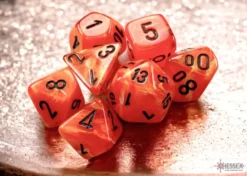 Vortex Mini-Polyhedral Orange/Black 7-Die Set