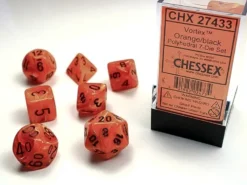Vortex - Orange/Black - Dice set