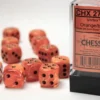 Vortex: Orange/Black - d6, 12st (16mm, prickar)
