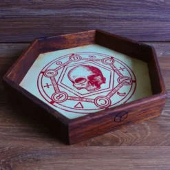 Wooden Dice Tray: Dice Macabre